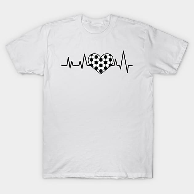 Heartbeat Pulse - Football / Soccer T-Shirt by DesignWood-Sport